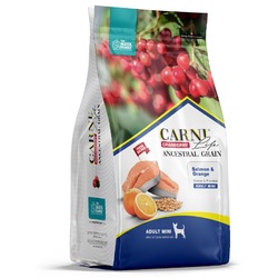 Carni Life Mini полнорационный сухой корм для собак мелких пород, низкозерновой, с лососем, апельсином и клюквой - 2,5 кг