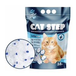 Наполнитель Cat Step для кошачьих туалетов силикагелевый впитывающий - 3,8 л
