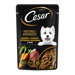 Cesar Natural Goodness влажный корм для собак, с говядиной, паприкой и шпинатом, в соусе, в паучах - 80 г