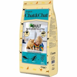 Chat&Chat Expert Premium сухой корм для взрослых кошек с тунцом и горохом - 2 кг