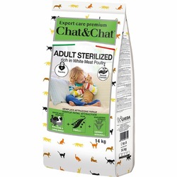 Chat&Chat Expert Premium Sterilised сухой корм для стерилизованных кошек, с белым мясом птицы
