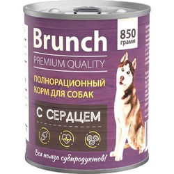 Brunch влажный корм для собак, c сердцем, в консервах - 850 г