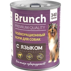 Brunch влажный корм корм для собак, c языком, в консервах - 340 г