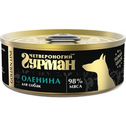 Четвероногий Гурман Golden line для собак, с олениной, в консервах - 0,100 кг