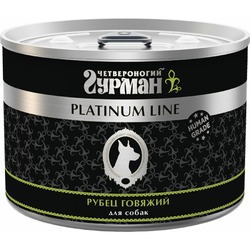 Четвероногий Гурман Platinum line влажный корм для собак, рубец говяжий, кусочки в желе, в консервах - 525 г