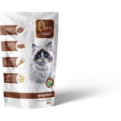 Clan Classic влажный корм для котят, с индейкой, брусникой и морковью, кусочки в желе, в паучах - 85 г