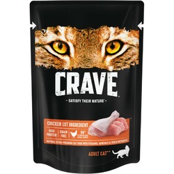 Crave полнорационный влажный корм для кошек, с курицей, кусочки в желе, в паучах - 70 г