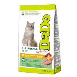 Dado Cat Hairball Chicken сухой корм для кошек для выведения комков шерсти, с курицей - 400 г
