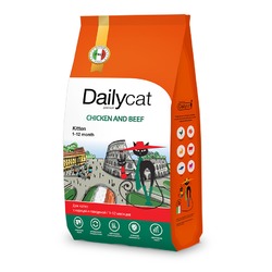 Dailycat Casual Line Kitten Chicken and Beef сухой корм для котят, с курицей и говядиной