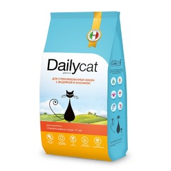 Dailycat Classic line сухой корм для стерилизованных кошек, с индейкой и кроликом - 0,4 кг