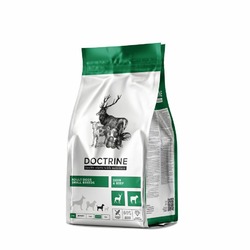 Doctrine сухой беззерновой корм для взрослых собак мелких пород с телятиной и олениной - 3 кг