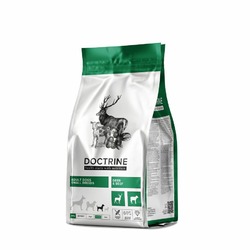Doctrine сухой беззерновой корм для взрослых собак мелких пород с телятиной и олениной - 800 г