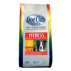 Dog Club Fitness Chicken полнорационный сухой корм для собак с нормальной активностью, с курицей - 12 кг