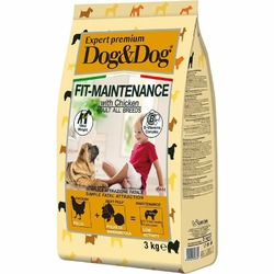 Dog&Dog Expert Premium Fit-Maintenance сухой корм для взрослых собак, для контроля веса, с курицей - 3 кг
