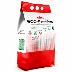 ECO Premium Алоэ наполнитель для кошек любого возраста древесный комкующийся - 5 л