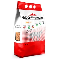 ECO Premium Персик наполнитель для кошек любого возраста древесный комкующийся - 5 л