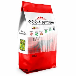 ECO Premium Тутти-фрутти наполнитель для кошек любого возраста древесный комкующийся - 20 л