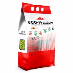 ECO Premium Тутти-фрутти наполнитель для кошек любого возраста древесный комкующийся - 5 л