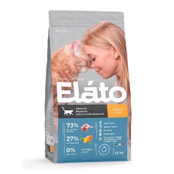 Elato Holistic сухой корм для кастрированных котов, стерилизованных и малоактивных кошек с курицей и уткой - 1,5 кг