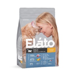 Elato Holistic сухой корм для кастрированных котов, стерилизованных и малоактивных кошек с курицей и уткой - 300 г