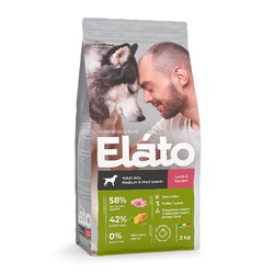Elato Holistic сухой корм для взрослых собак средних и крупных пород с ягненком и олениной - 2 кг
