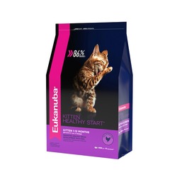 Eukanuba Kitten Healthy Start полнорационный сухой корм для котят, беременных и кормящих кошек, с курицей - 400 г