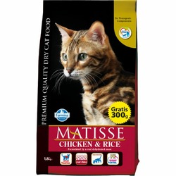 Farmina Matisse Chicken & Rice сухой корм с курицей и рисом для взрослых кошек всех пород - 1,5 кг