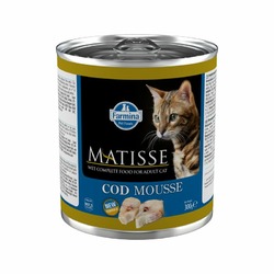 Farmina Matisse Mousse Codfish влажный корм для взрослых кошек, с треской, мусс, в консервах - 300 г