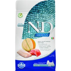 Farmina N&D Ocean Dog Salmon, Codfish & Cantaloupe Melon Adult Mini сухой беззерновой корм для взрослых собак мелких пород с лососем, треской и дыней - 800 г