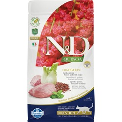 Farmina N&D Cat Grain Free quinoa digestion lamb корм для взрослых кошек улучшающий пищеварение с ягненком и киноа 1,5 кг