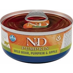 Farmina N&D Cat Wild Boar, Pumpkin & Apple влажный беззерновой корм для взрослых кошек с тыквой, мясом кабана и яблоком - 70 г х 24 шт