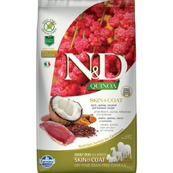 Farmina N&D Quinoa Dog Grain Free Skin & Coat Duck сухой беззерновой корм для взрослых собак для кожи и шерсти с уткой и киноа - 2,5 кг