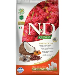 Farmina N&D Quinoa Dog Grain Free Skin & Coat сухой беззерновой корм для взрослых собак для кожи и шерсти с сельдью и киноа - 2,5 кг
