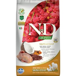 Farmina N&D Quinoa Dog Grain Free Skin & Coat Quail сухой беззерновой корм для взрослых собак для кожи и шерсти с перепелом и киноа - 2,5 кг