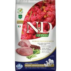 Farmina N&D Quinoa Dog Grain Free Weight Management сухой беззерновой корм для взрослых собак для контроля веса с ягненком и киноа - 2,5 кг