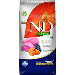 Farmina N&D Pumkin Lamb & Blueberry Neutered сухой корм для стерилизованных кошек с тыквой, ягненком и черникой