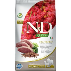 Farmina N&D Quinoa Dog Neutered Medium&Maxi сухой беззерновой корм для стерилизованных собак средних и крупных пород с уткой, киноа, брокколи и спаржей - 2,5 кг