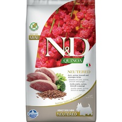 Farmina N&D Quinoa Dog Neutered Mini сухой беззерновой корм для стерилизованных собак мелких пород с уткой, киноа, брокколи и спаржей - 2,5 кг
