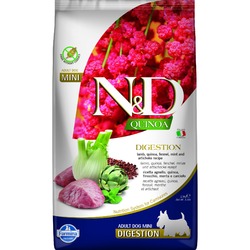 Farmina N&D Quinoa Digestion Lamb Mini сухой корм для взрослых собак мелких пород при проблемах с ЖКТ с ягненком - 2,5 кг