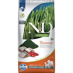 Farmina N&D Spirulina Adult для собак средних и крупных пород, с селедью и ягодами годжи - 7 кг