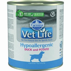 Влажный корм Farmina Vet Life Hypoallergenic для собак при аллергии с уткой и картофелем - 300 г