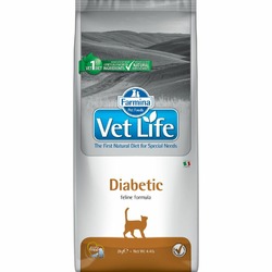 Farmina Vet Life Cat Diabetic ветеринарный диетический сухой корм для взрослых кошек с заболеванием сахарного диабета - 2 кг