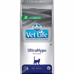 Farmina Vet Life Cat Ultrahypo ветеринарный диетический сухой корм для взрослых кошек с неблагоприятными реакциями на пищу - 2 кг