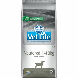Farmina Vet Life Dog Neutered 1-10kg ветеринарный диетический сухой корм для взрослых стерилизованных или кастрированных собак 1-10 кг весом - 2 кг