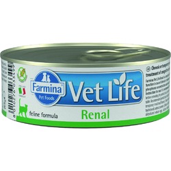 Влажный корм Farmina Vet Life Renal для взрослых кошек с заболеваниями почек с курицей - 85 г