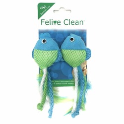 Feline Clean Dental игрушка для кошек, рыбки, ленты и перья - 2 шт