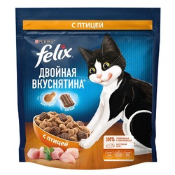 Felix Двойная Вкуснятина для взрослых кошек, с птицей - 600 г