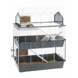 Ferplast Barn 100 Double клетка для кроликов, двухэтажная, белая - 95x57xh121 см
