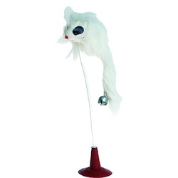 Flamingo игрушка для кошек "Мышь с колокольчиком", на присоске
