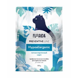 Florida Preventive Line Hypoallergenic полнорационный сухой корм для кошек, гипоаллергенный - 500 г